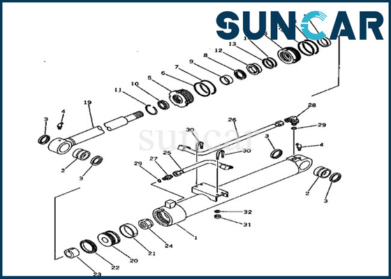 Αγορά 20X-63-56300 αντοχή εξαρτήσεων 20X6356300 παρεμβυσμάτων ελαίου κυλίνδρων βραχιόνων pc80-1 μέρη υπηρεσιών εκσκαφέων της KOMATSU online manufacture