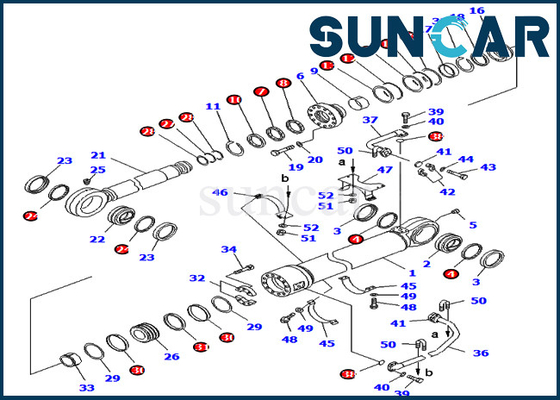 Αγορά PC800-8E0 PC800SE-8E0 KOMATSU 707-99-78410 7079978410 μέρη εξαρτήσεων υπηρεσιών κυλίνδρων εκσκαφέων online manufacture