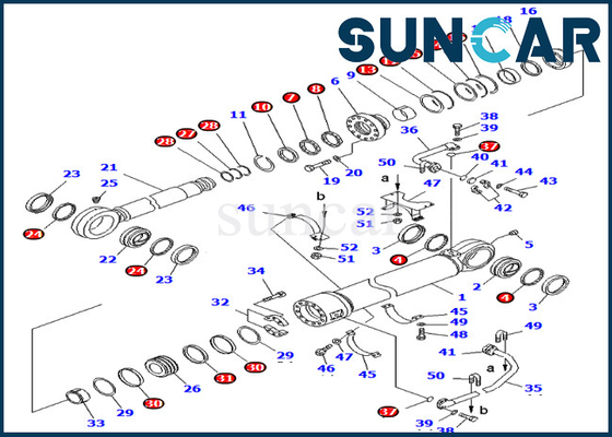 Αγορά Pc800se-8 PC800-8K 707-99-78780 υδραυλικός κύλινδρος της KOMATSU εξαρτήσεων επισκευής σφραγίδων 7079978780 κάδων online manufacture