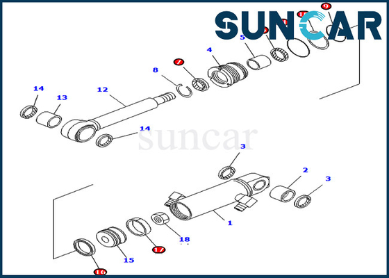 Αγορά Pc01-1 pc03-2 εξάρτηση 7079902010 υπηρεσιών κυλίνδρων λεπίδων της KOMATSU 707-99-02010 εξαρτήσεις επισκευής εκσκαφέων online manufacture