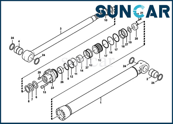 Αγορά EC700B Dipper της SUNCARVO.L.VO VOE14618213 VOE 14618213 εξαρτήσεις υπηρεσιών αντικατάστασης εξαρτήσεων σφραγίδων κυλίνδρων σκελών online manufacture