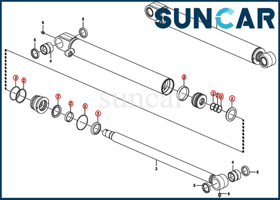 Αγορά Μέρη εξαρτήσεων υπηρεσιών της SUNCARVO.L.VO εκσκαφέων εξαρτήσεων EC35C σφραγίδων κυλίνδρων κάδων VOE15016641 VOE 15016641 online manufacture