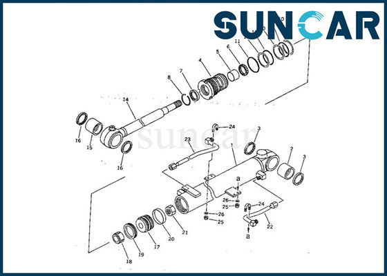 Αγορά 707-98-12270 εκσκαφέας pc07-2 της KOMATSU εξαρτήσεων σφραγίδων κυλίνδρων βραχιόνων πρότυπη εσωτερική εξάρτηση υπηρεσιών μερών online manufacture