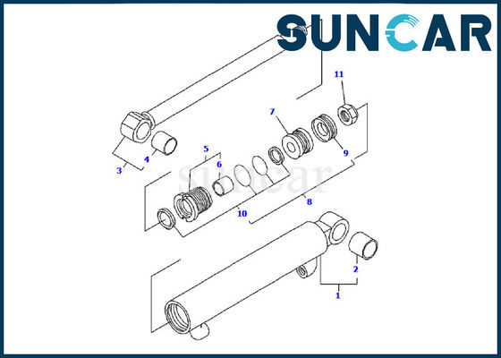 Αγορά YM172186-72580 εξάρτηση pc09fr-1 υπηρεσιών της KOMATSU εξάρτηση σφραγίδων κυλίνδρων κάδων προτύπων εξοπλισμού online manufacture