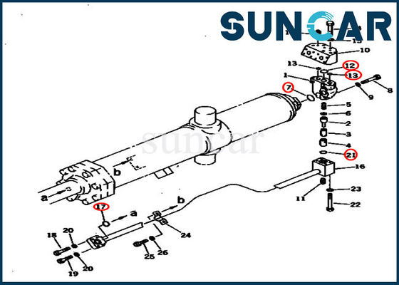 Αγορά 707-98-75420 εξάρτηση επισκευής σφραγίδων κυλίνδρων της KOMATSU 7079875420 εκσακαφέων ανελκυστήρων εξαρτήσεων σφραγίδων online manufacture