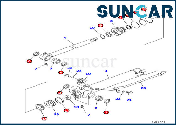 Αγορά 707-98-22820 η εξάρτηση υπηρεσιών της KOMATSU εξαρτήσεων σφραγίδων κυλίνδρων σκελών εγκαθιστά πρότυπα pc20mr-1 pc30uu-3 εκσκαφέα online manufacture