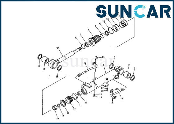 Αγορά 707-98-11200 εξάρτηση KOMATSU pc05-7 υπηρεσιών κυλίνδρων βραχιόνων εξάρτηση σφραγίδων αντίστασης πετρελαίου αντικατάστασης εκσκαφέων online manufacture