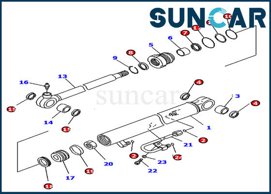 Αγορά 707-98-04700 εξάρτηση KOMATSU pc18mr-2 σφραγίδων κυλίνδρων κάδων εσωτερική εξάρτηση υπηρεσιών pc14r-3 εκσκαφέων online manufacture