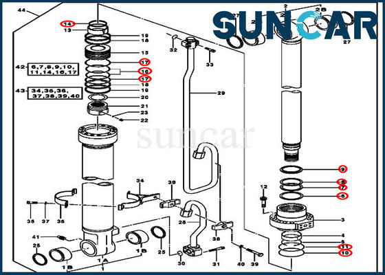 Αγορά AH225136 υδραυλικές τακτοποιήσεις John Deere 2154D 225CLC εξαρτήσεων σφραγίδων εκσκαφέων εξαρτήσεων κυλίνδρων βραχιόνων online manufacture