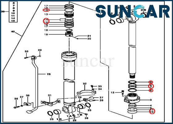 Αγορά 4S00849 υδραυλικός κύλινδρος του John Deere 70.00x100.00 τακτοποιήσεων εξαρτήσεων υπηρεσιών κυλίνδρων κάδων online manufacture