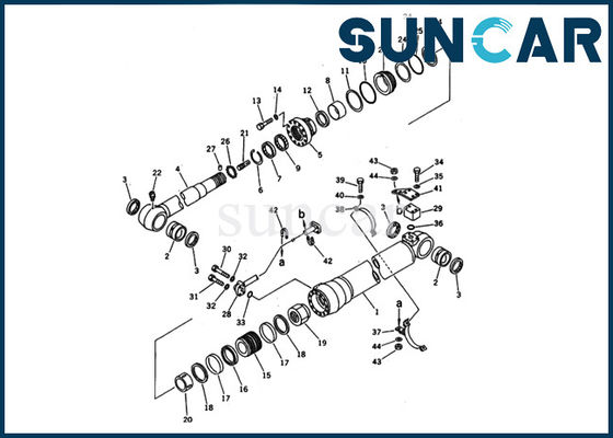 Αγορά 707-98-45220 πρότυπη pc200-5 εσωτερική εξάρτηση επισκευής εκσκαφέων της KOMATSU τακτοποιήσεων εξαρτήσεων σφραγίδων κυλίνδρων κάδων online manufacture