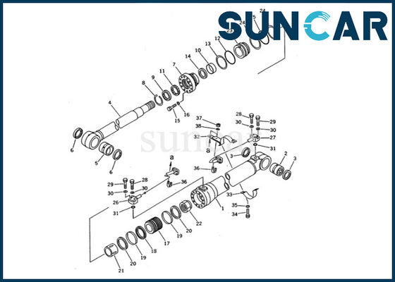 Αγορά 707-99-47600 εξάρτηση KOMATSU σφραγίδων κυλίνδρων βραχιόνων pc200-5 εσωτερικά μέρη εκσκαφέων που σφραγίζουν την εξάρτηση υπηρεσιών online manufacture