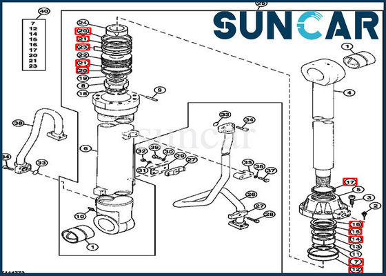 Αγορά AT194457 η υδραυλική εξάρτηση σφραγίδων κυλίνδρων βραχιόνων εγκαθιστά τον εκσκαφέα 790 John Deere online manufacture