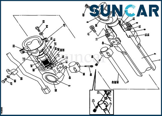 Αγορά LZ00443 υδραυλικές τακτοποιήσεις CX210LR CX240 εξαρτήσεων σφραγίδων κυλίνδρων βραχιόνων μερών επισκευής σφράγισης εκσκαφέων ΠΕΡΙΠΤΩΣΗΣ online manufacture