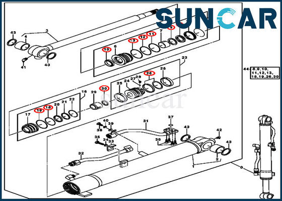 Αγορά 0844807 σφραγίζοντας μέρη εκσκαφέων αντικατάστασης του JOHN DEERE εξαρτήσεων επισκευής κυλίνδρων βραχιόνων online manufacture