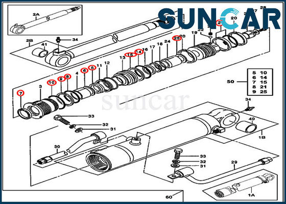 Αγορά 0843613 τακτοποιήσεις JOHN DEERE 50ZTS 35ZTS εξαρτήσεων επισκευής σφραγίδων κυλίνδρων Deere εξαρτήσεων σφράγισης βραχιόνων online manufacture