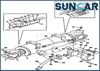 LZ00542 Blade Sealing Kit Dozer Cylinder Seal Kit For CX225SR CX235C SR CASE