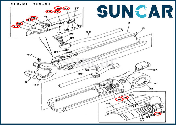 Αγορά Τυποποιημένος κύλινδρος Assy υπόθεσης CX75SR CX80 τακτοποιήσεων εξαρτήσεων επισκευής σφραγίδων βραχιόνων εκσκαφέων LZ00469 αντιολισθητικών αλυσίδων online manufacture