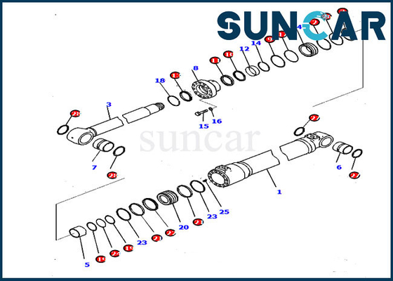 Αγορά 707-99-47070 τακτοποιήσεις KOMATSU εξαρτήσεων υπηρεσιών κυλίνδρων βραχιόνων hb215lc-2 pc210lci-10 μέρη επισκευής εκσκαφέων online manufacture