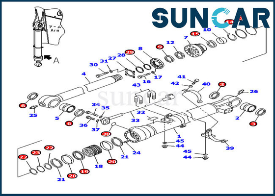 Αγορά 707-99-47851 pc220-7 pc220lc-7 εξάρτηση σφραγίδων αντικατάστασης cOem εξαρτήσεων υπηρεσιών κυλίνδρων κάδων της KOMATSU online manufacture