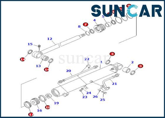Αγορά 707-98-29661 η εξάρτηση KOMATSU επισκευής σφραγίδων κυλίνδρων ταλάντευσης 7079829661 βραχίονα εγκαθιστά pc35mr-1 pc35mrx-1 pc45mr-1 online manufacture