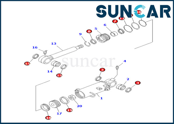Αγορά Εξάρτηση 707-98-31110 7079831110 KOMATSU υπηρεσιών κυλίνδρων λεπίδων για pc35mr-1 σφραγίζοντας εξάρτηση κυλίνδρων λεπίδων online manufacture