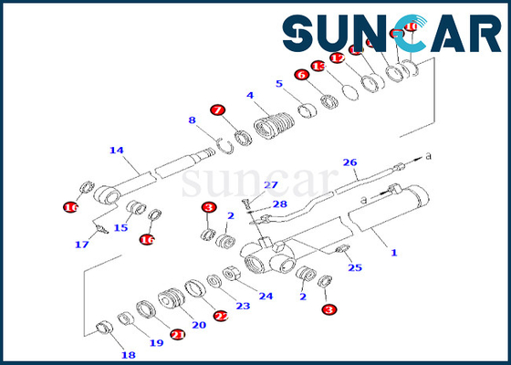 Αγορά Εξάρτηση 707-98-25190 7079825190 KOMATSU σφραγίδων κυλίνδρων βραχιόνων για τη σφραγίζοντας εξάρτηση κυλίνδρων pc38uu-2 βραχιόνων online manufacture