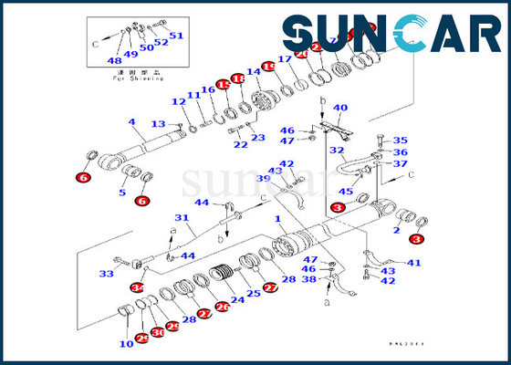 Αγορά 707-99-77140 7079977140 τακτοποιήσεις PC300LL-7E0 PC350LL-7E0 pc390ll-10 της KOMATSU εξαρτήσεων σφραγίδων κυλίνδρων βραχιόνων online manufacture