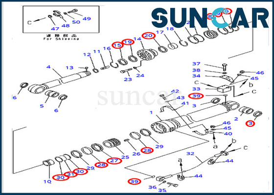 Αγορά 707-99-69740 τακτοποιήσεις KOMATSU pc400-7 εξαρτήσεων επισκευής σφραγίδων κυλίνδρων βραχιόνων υδραυλική εξάρτηση παρεμβυσμάτων ελαίου εκσκαφέων online manufacture