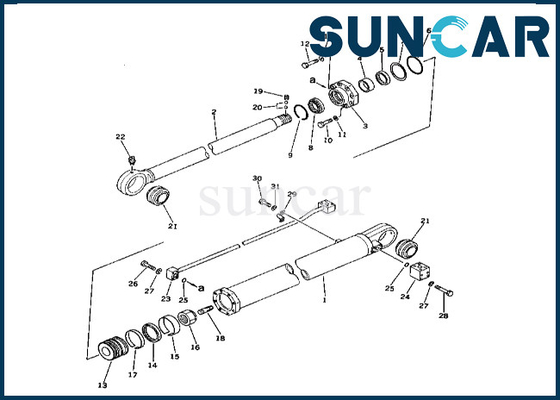 Αγορά Εξάρτηση 208-63-66100 2086366100 KOMATSU σφραγίδων κυλίνδρων βραχιόνων για pc400-1 pc400lc-1 εξάρτηση επισκευής κυλίνδρων βραχιόνων online manufacture