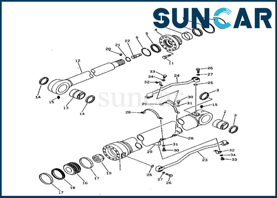 Αγορά Εξάρτηση KOMATSU 2086364101 208-63-64101 σφραγίδων κυλίνδρων βραχιόνων για pc400-3 εξάρτηση αντικατάστασης κυλίνδρων pc400lc-3 βραχιόνων online manufacture