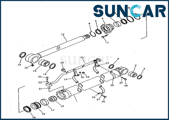 Αγορά 208-63-74100 η εξάρτηση KOMATSU σφραγίδων κυλίνδρων 2086374100 κάδων εγκαθιστά pc400-3 εξάρτηση επισκευής κυλίνδρων pc400lc-3 κάδων online manufacture