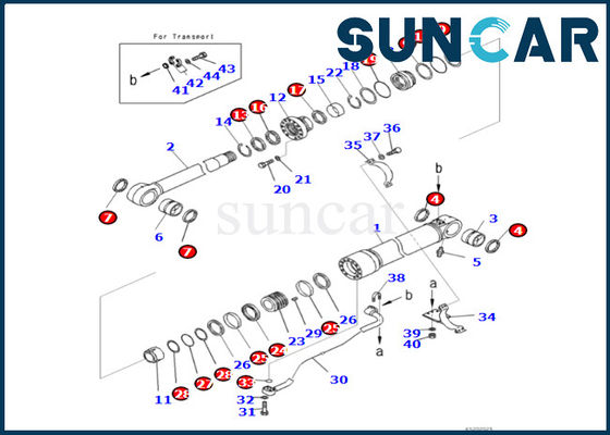 Αγορά KOMATSU 721-98-00130 σφραγίζοντας εξάρτηση κυλίνδρων βραχιόνων 7219800130 βραχιόνων κυλίνδρων σφραγίδων τακτοποιήσεων PC490LC-11 PC490LCI-11 εξαρτήσεων online manufacture