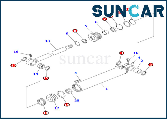 Αγορά 707-98-29650 7079829650 Remover εξάρτηση KOMATSU σφραγίδων κυλίνδρων για pc600-8 pc600lc-8 pc800lc-8 online manufacture