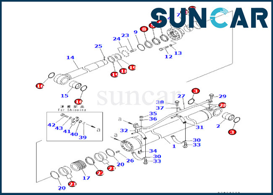 Αγορά 707-99-77160 εξάρτηση KOMATSU σφραγίδων κυλίνδρων 7079977160 σκελών για την εξάρτηση υπηρεσιών κυλίνδρων σκελών PC600LC-6A pc600-8 online manufacture