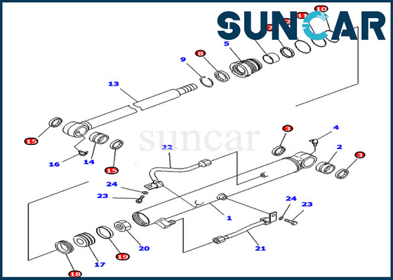 Αγορά Εξάρτηση 707-98-15690 εκσκαφέας pc40mr-1 pc40r-8 σφραγίδων κάδων της KOMATSU 7079815690 κυλίνδρων υπηρεσιών τακτοποιήσεων εξαρτήσεων online manufacture