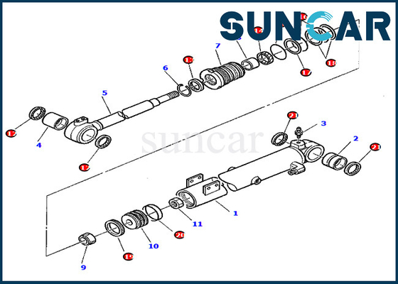 Αγορά Pc45-1 εκσκαφέας KOMATSU 878000415 υδραυλικές εξαρτήσεις αντικατάστασης αντοχής εξαρτήσεων σφραγίδων κυλίνδρων βραχιόνων online manufacture