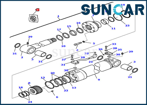Pc75r-2 pc95r-2 KOMATSU 707-99-25700 7079925700 εξαρτήσεις σφραγίδων κυλίνδρων εξαρτήσεων υπηρεσιών βραχιόνων εκσκαφέων