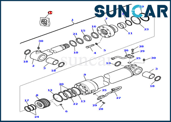 KOMATSU 707-99-27390 εξάρτηση pc75r-2 σφραγίδων αντικατάστασης 7079927390 κάδων pw75r-2 εξαρτήσεις επισκευής κυλίνδρων