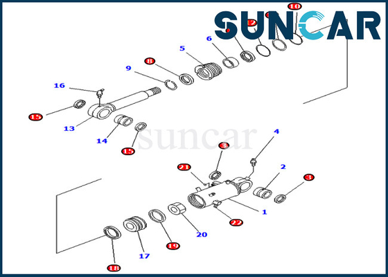 Pc78us-6 pc78uu-6 εξαρτήσεις 707-98-42700 αντικατάστασης εκσκαφέων 7079842700 εξάρτηση υπηρεσιών κυλίνδρων λεπίδων της KOMATSU