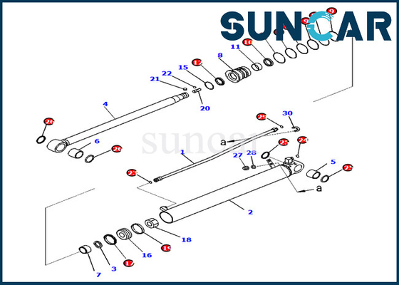 721-98-00680 σφραγίζοντας εξάρτηση pc78us-10 7219800680 βραχιόνων εξάρτηση σφραγίδων επισκευής κυλίνδρων της KOMATSU εκσκαφέων