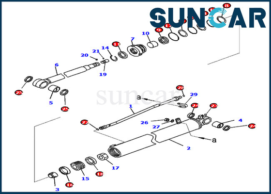 Pc88mr-10 pw98mr-10 εξάρτηση 7079835340 υπηρεσιών σκελών 707-98-35340 υδραυλική εξάρτηση επισκευής σφραγίδων κυλίνδρων