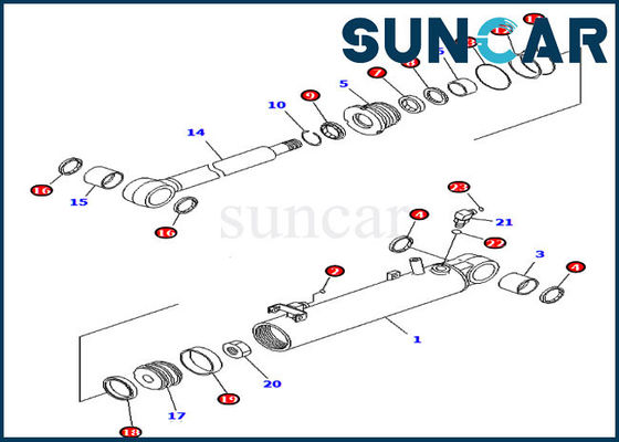 707-99-23910 7079923910 της KOMATSU σφραγίζοντας εξάρτηση υπηρεσιών κυλίνδρων ανελκυστήρων εξαρτήσεων υδραυλική
