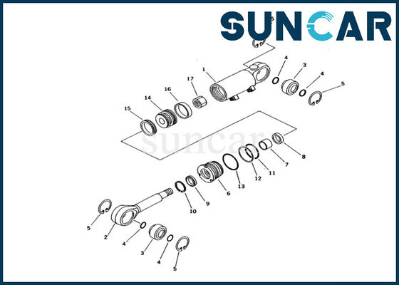 707-98-12410 υδραυλικές τακτοποιήσεις pc12uu-2 μερών επισκευής κυλίνδρων εξαρτήσεων σφραγίδων κυλίνδρων ανελκυστήρων λεπίδων εκσκαφέας