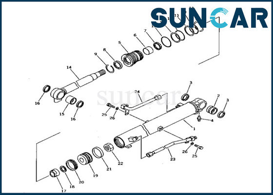 707-99-14430 εκσκαφέας pc10-7 εξαρτήσεων υπηρεσιών της KOMATSU κυλίνδρων βραχιόνων εσωτερικά μέρη που σφραγίζουν την εξάρτηση