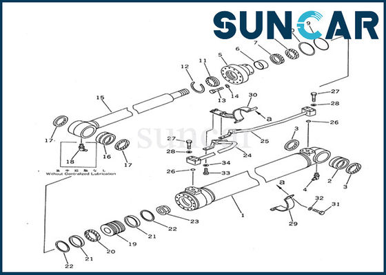 707-98-36200 ο εξοπλισμός της KOMATSU εξαρτήσεων σφραγίδων κυλίνδρων βραχιόνων διαμορφώνει pc100-5 εσωτερική εξάρτηση υπηρεσιών επισκευής