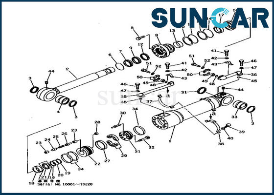 707-99-56310 εξάρτηση pc1000-1 σφραγίδων κατώτατων κυλίνδρων βαριές εξαρτήσεις επισκευής παρεμβυσμάτων ελαίου μηχανημάτων της KOMATSU