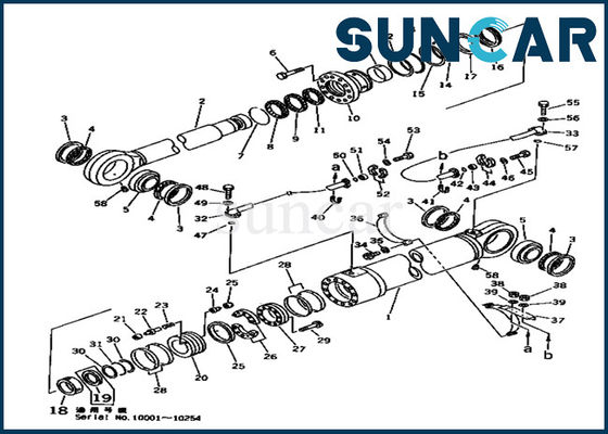 Εξάρτηση 707-99-78620 πρότυπα pc1000-1 επισκευής της KOMATSU εκσκαφέων τακτοποιήσεων εξαρτήσεων σφραγίδων κυλίνδρων βραχιόνων