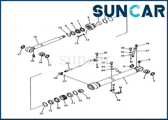 707-99-26620 υδραυλική εξάρτηση pc60-6 υπηρεσιών κυλίνδρων κάδων εξαρτήσεις αντικατάστασης κυλίνδρων της KOMATSU