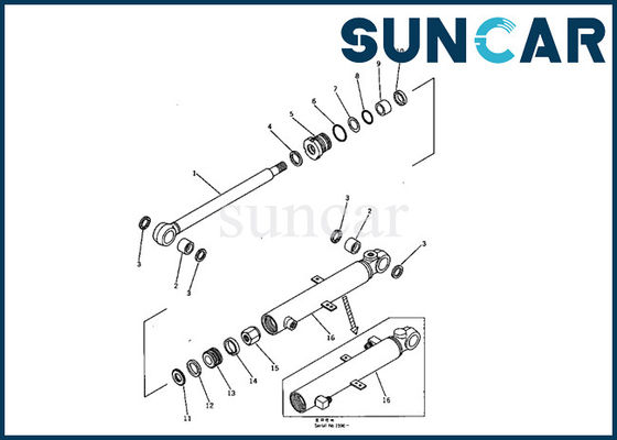 707-00-50330 εξάρτηση pc05-1 σφραγίδων κυλίνδρων κάδων της KOMATSU μίνι εκσκαφέων εξάρτηση υπηρεσιών κυλίνδρων εσωτερική